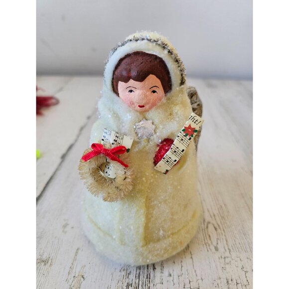 Midwest Cannon teena flanner angel cherub chorus glitter statue figurine Xmas de - Picture 1 of 9